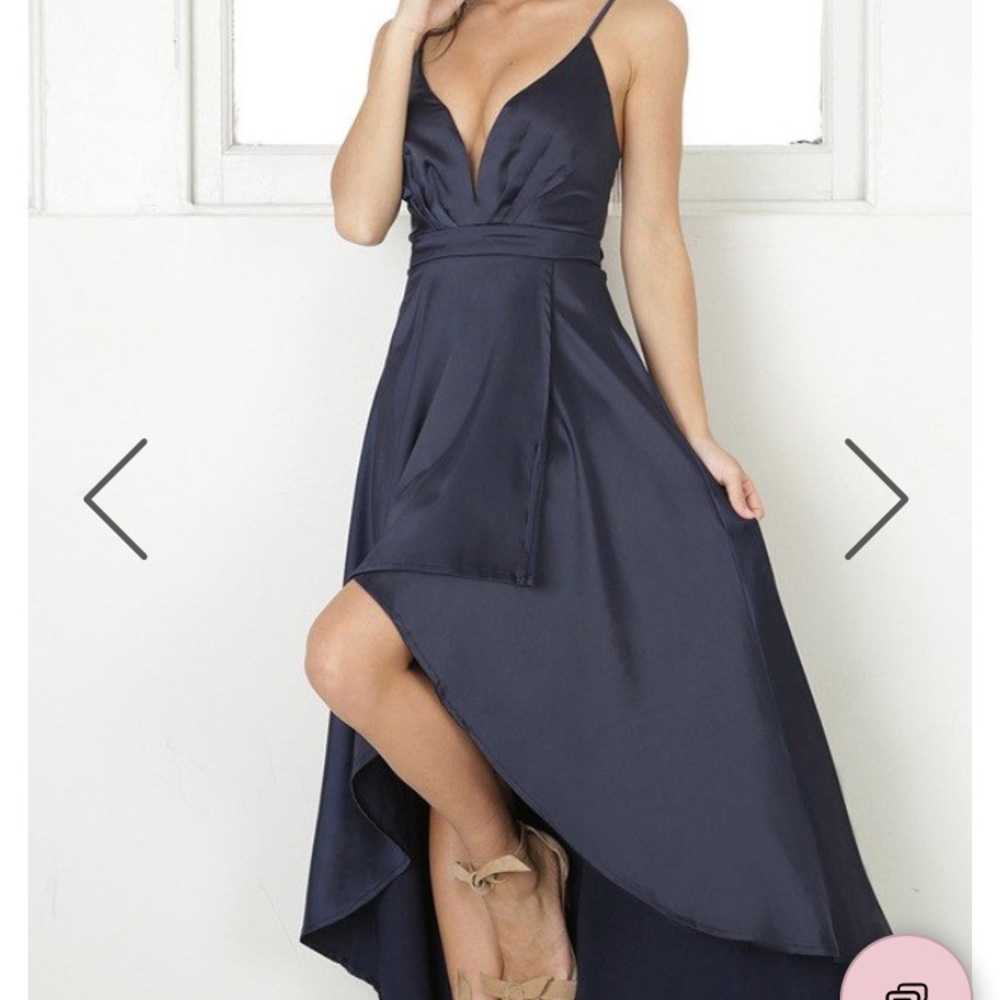 Showpo Rich Girl Maxi Dress Navy